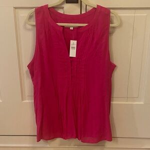 LOFT New Fuchsia Sleeveless Blouse